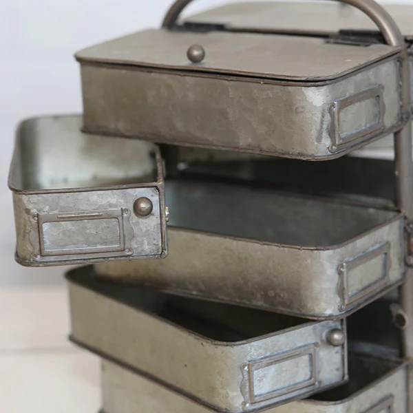 Galvanized Metal Swivel Caddy Organizer