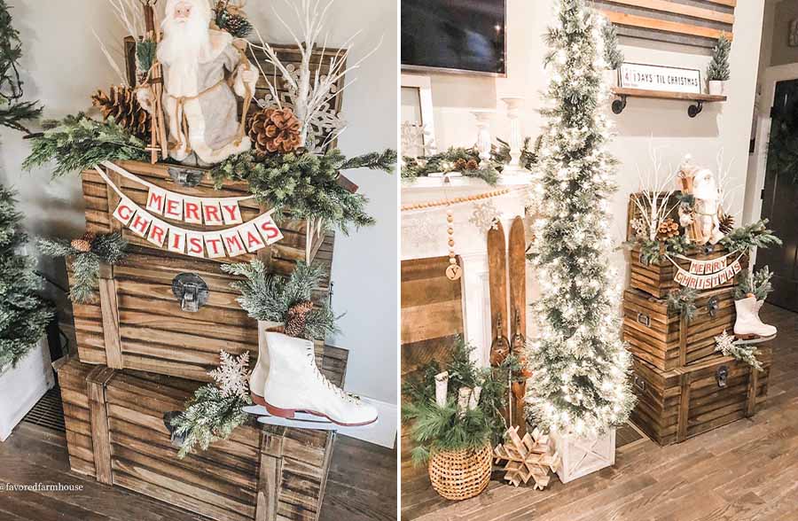 HUGE Wood Storage Trunks, Set of 3