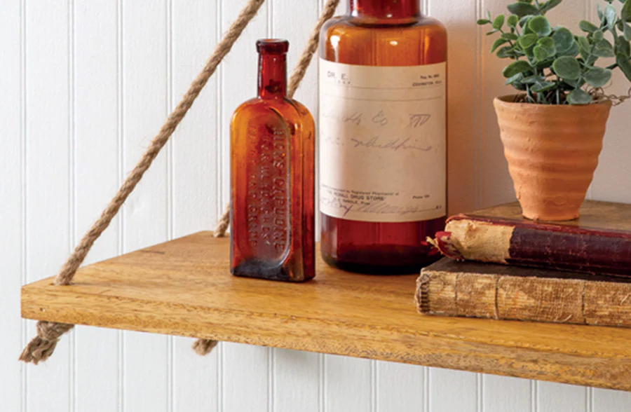 Hanging Wooden Wall Shelf