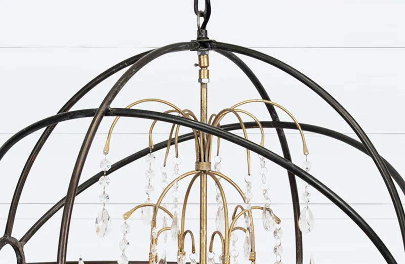 Iron Orb Crystal Chandelier