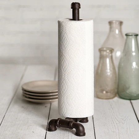 Utilitarian Cast Iron Paper Towel Holder