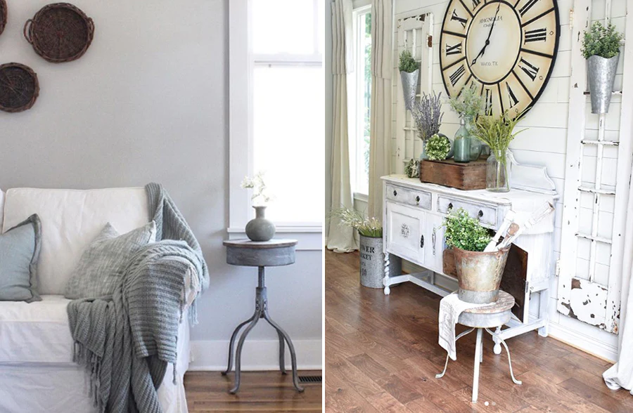 Adjustable Antique Finish Plant Riser