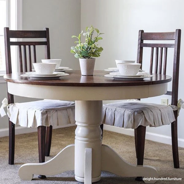 Ruffled Feedsack Chair Cover