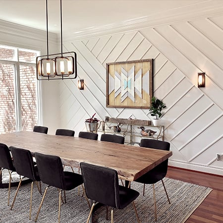 Chevron Pattern Geometric Wooden Wall Plaque