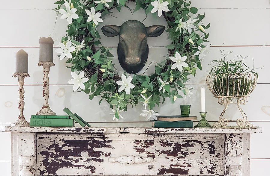 Estate Stone Wall Mount Yearling Heifer Head