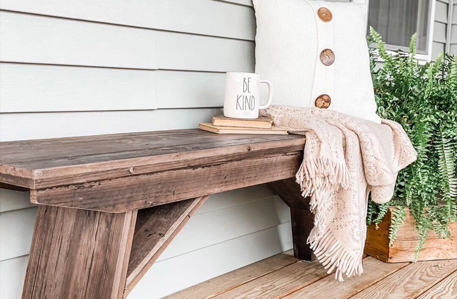 Rustic Design Reclaimed Wood Bench