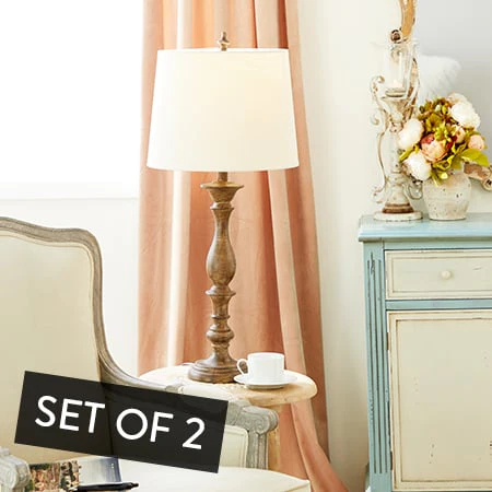 Classic Farmhouse Table Lamps, Set of 2