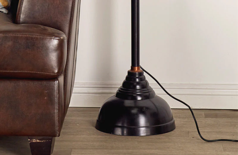 Industrial Pulley Floor Lamp