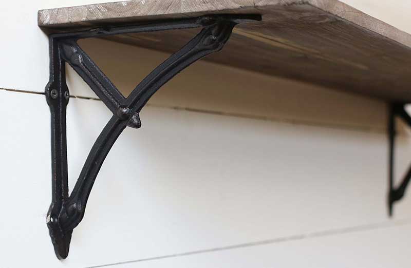 Iron Industrial Arc Shelf Brackets  Set of 2