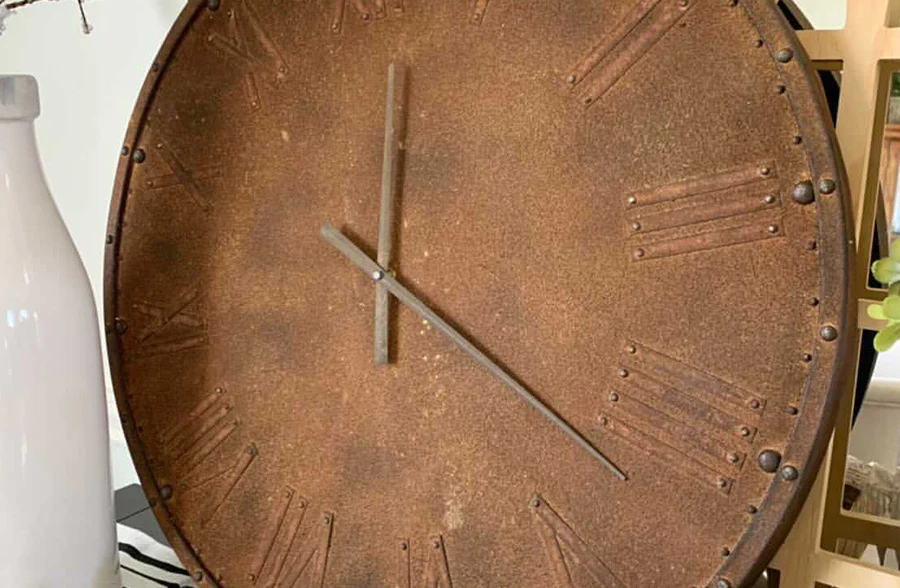 Antique Iron Wall Clock