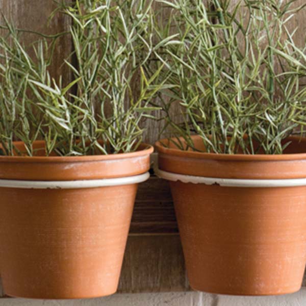 Fresh Herbs Fence Post Sign with Pots