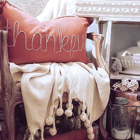 Pom Pom Fringe Throw