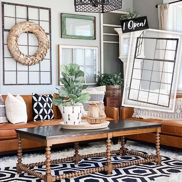 HUGE Old Warehouse Window Frame