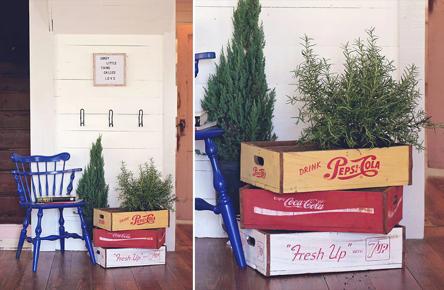 FOUND Coca-Cola and 7up/Pepsi Crates, Set of 2