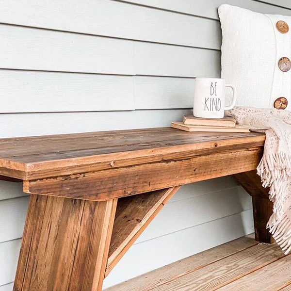 Rustic Design Reclaimed Wood Bench