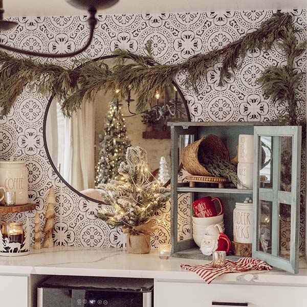 Distressed Turquoise Wood Cabinet