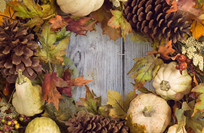 Fall Leaf and Gourd Wreath