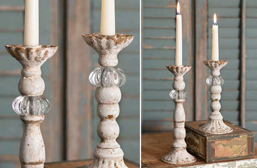 Chrissy Taper Candle Holders, Set of 2