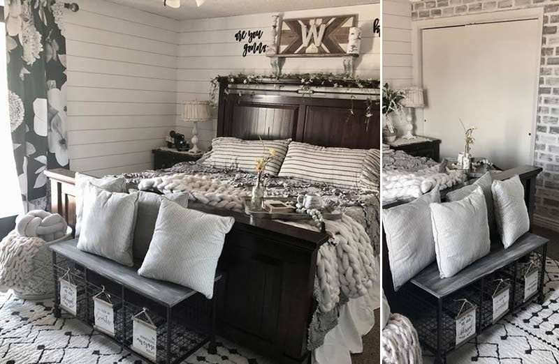 Industrial Storage Bench With 3 Baskets