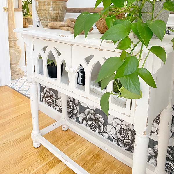 Wooden European Arched Storage Table