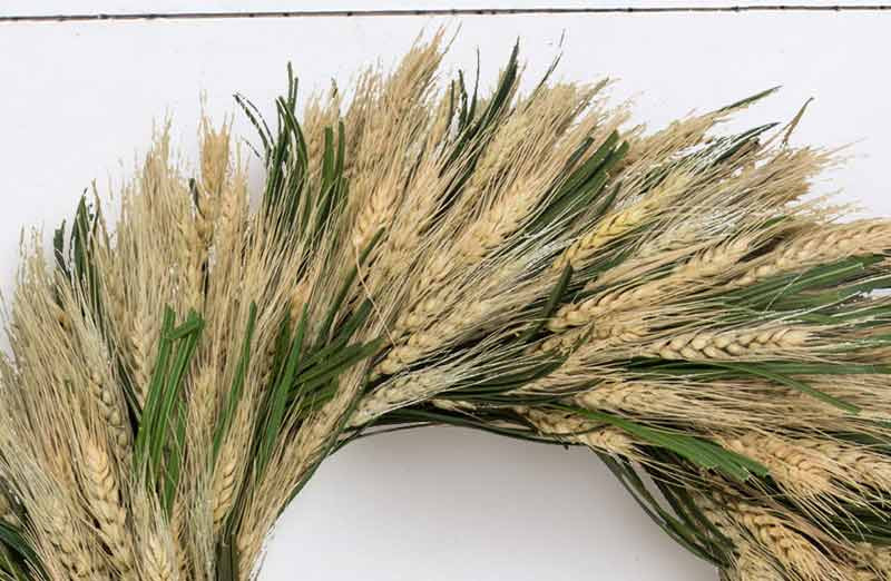 Wheat & Green Cycas Leaf Wreath