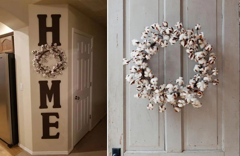 *LARGE* Preserved Cotton Wreath