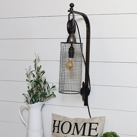 Industrial Caged Wall Sconce