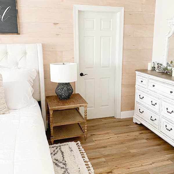 Square French Cane Side Table