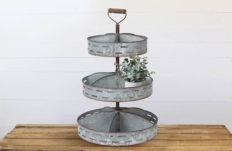 Sectioned Metal Tier Tray
