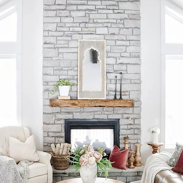 Painted Wooden Mirror