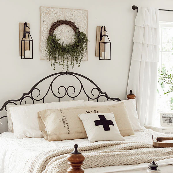 Modern Farmhouse Removable Lantern Sconce, Set of 2