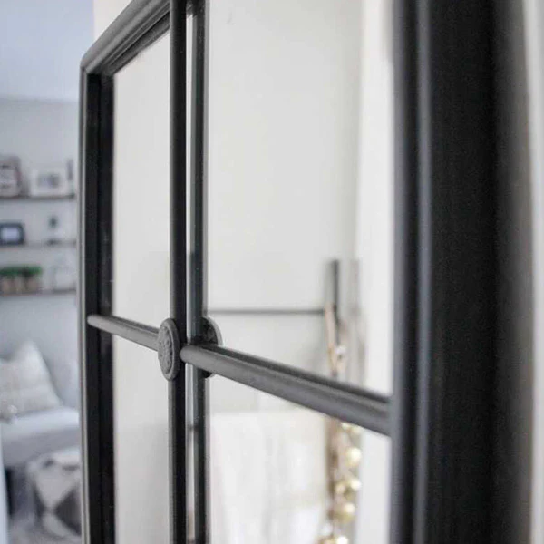 62 Inch Tall Industrial Window Pane Mirror