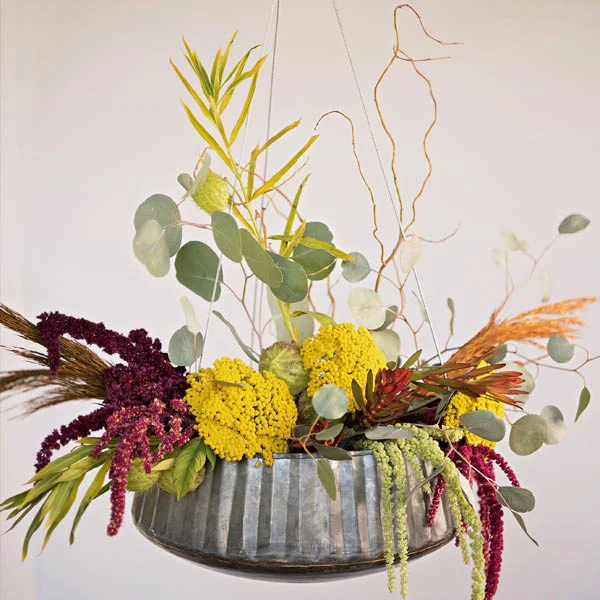 Corrugated Metal Hanging Planters  Set of 3