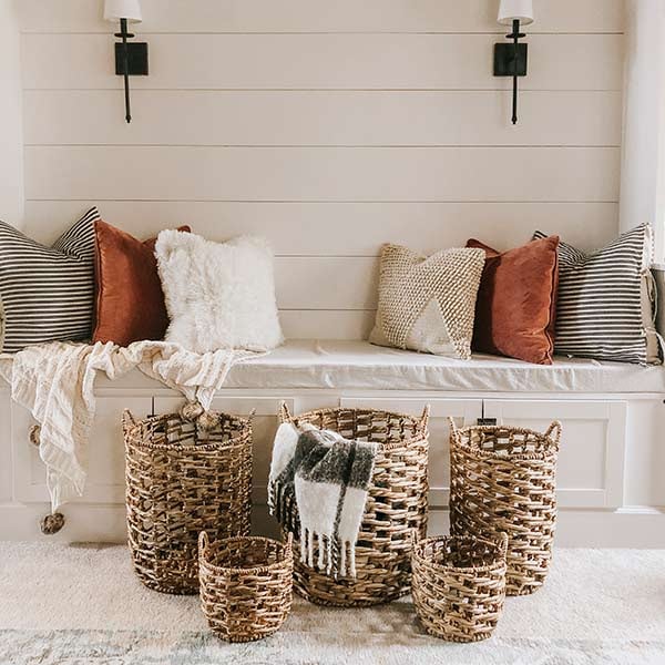 Water Hyacinth Baskets  Set of 5