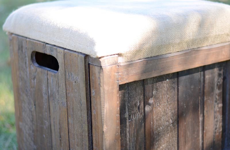 Collapsible Wooden Storage Stool