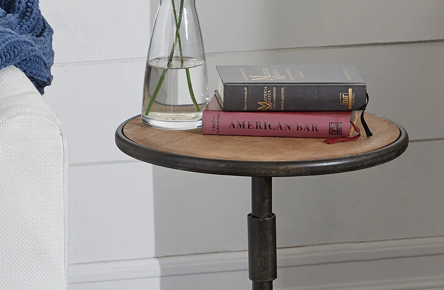 Utilitarian Round Accent Table