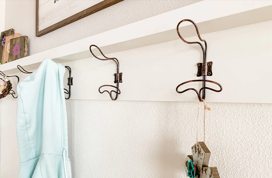 Industrial Locker Room Wall Hook, Set of 4