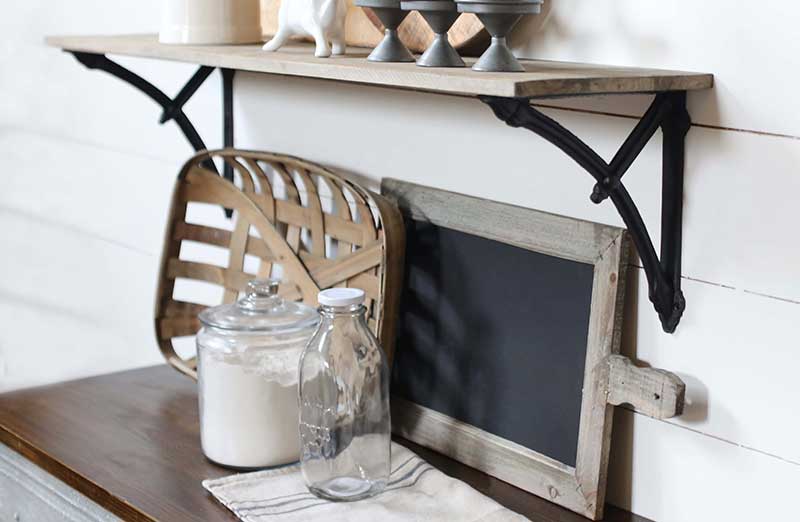 Iron Industrial Arc Shelf Brackets  Set of 2