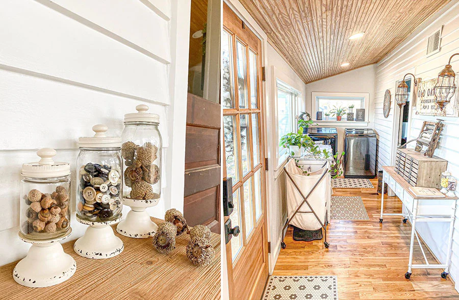 Distressed Glass Apothecary Canisters, Set of 3