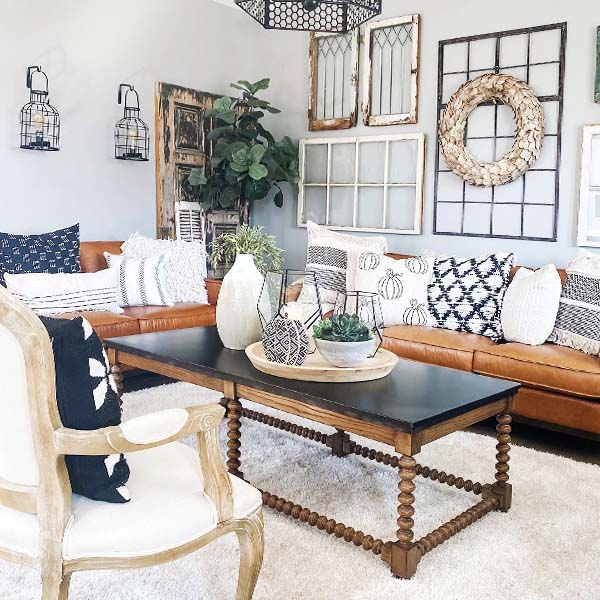 HUGE Old Warehouse Window Frame