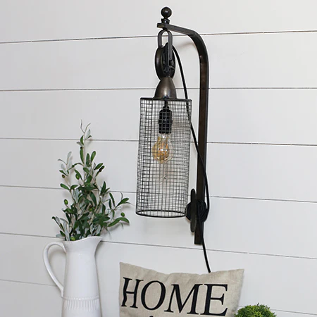 Industrial Caged Wall Sconce