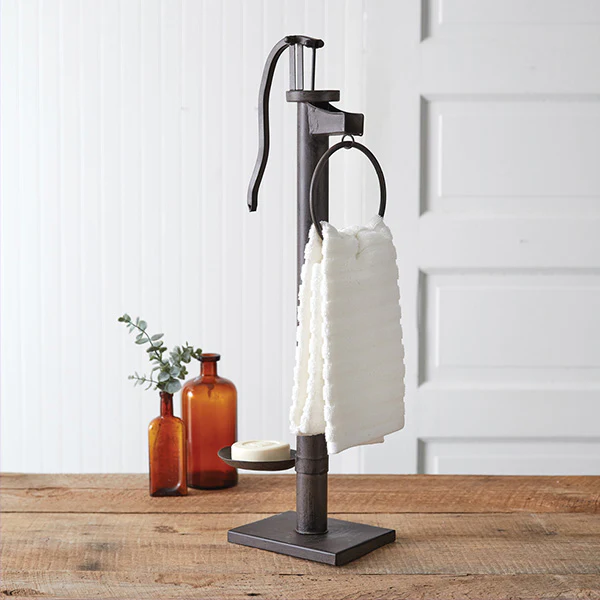 Water Pump Soap and Towel Holder