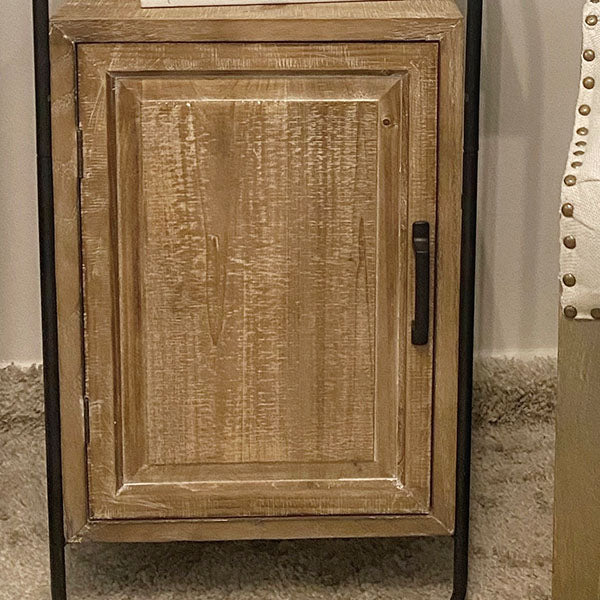 Modern Utilitarian Cabinet Side Table