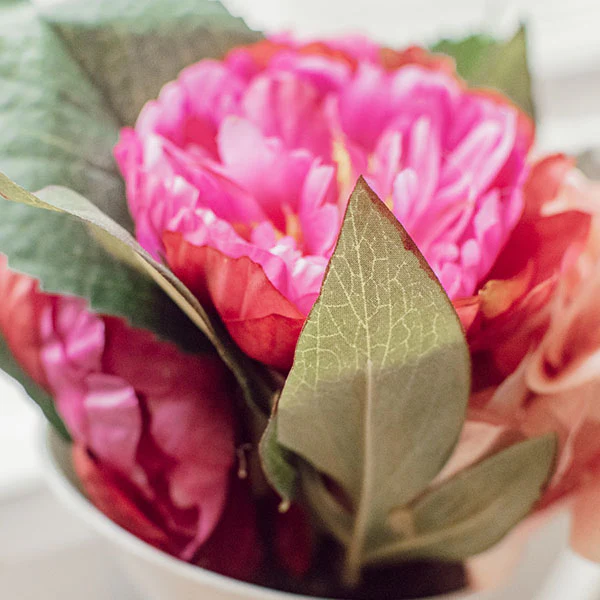 Ceramic Pitcher with Faux Flowers