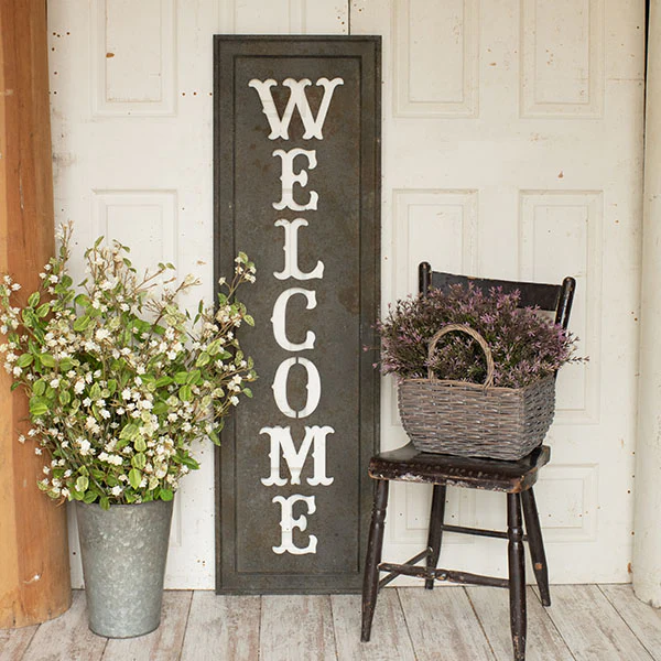 56 Inch Metal Welcome Sign