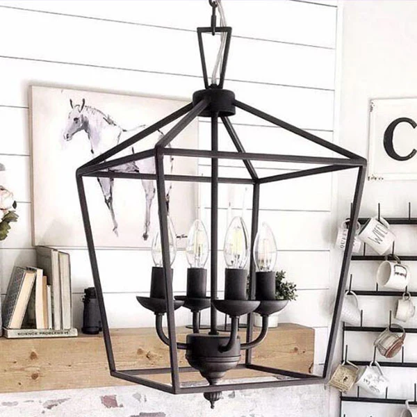 Metal Geometric Chandelier