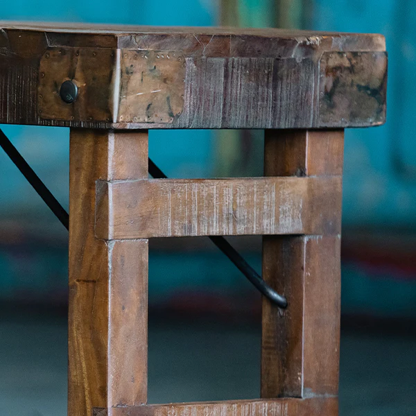 Reclaimed Wood Folding Bench