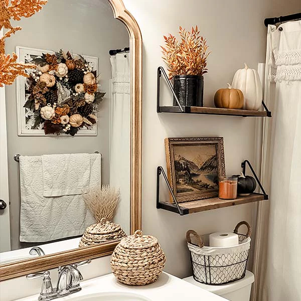 Fall Pumpkin and Pinecone Wreath