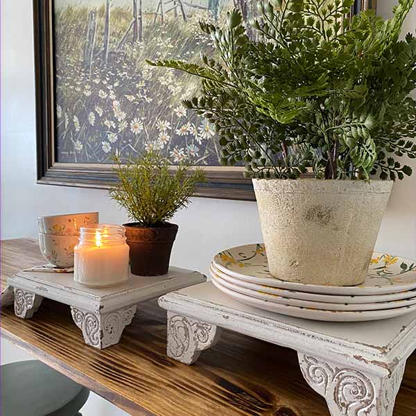 French Country Risers, Set of 2