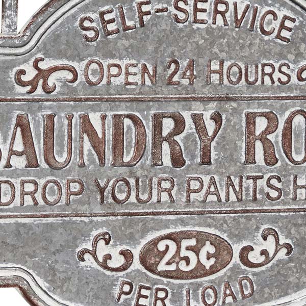 Distressed Laundry Sign On Hanger